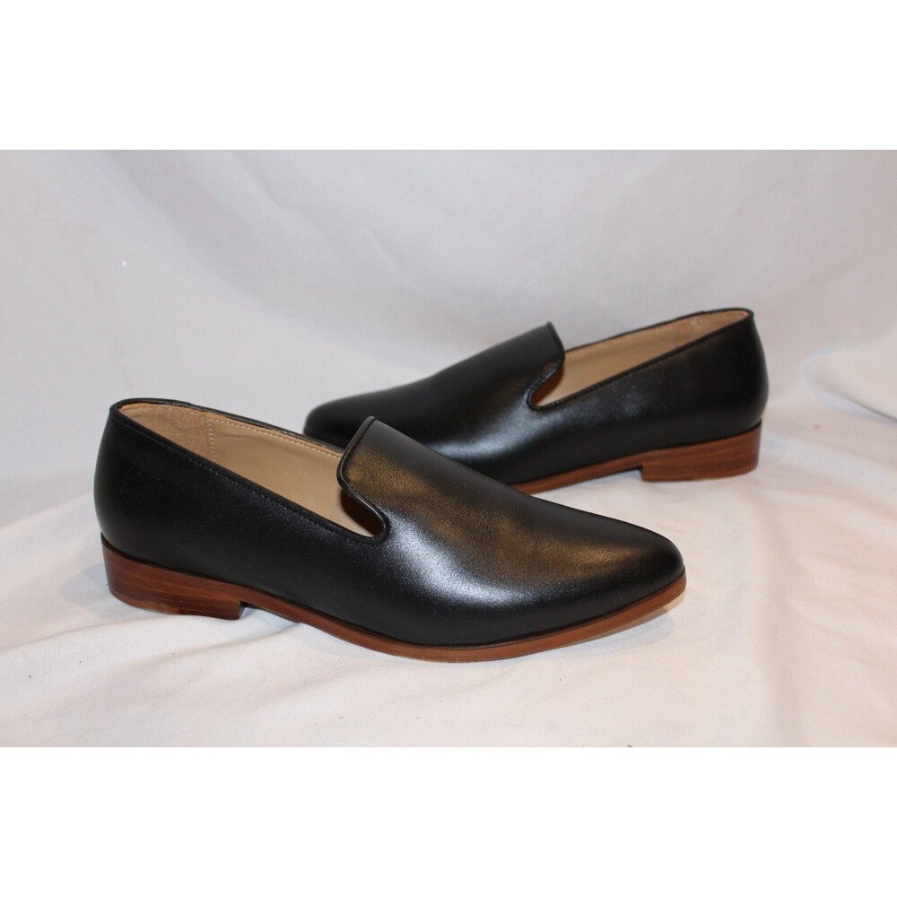 Nisolo Women's Everyday Black Leather Flats Loafers Slip On NIB $200 - Picture 7 of 10